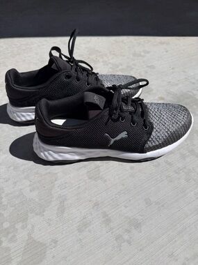 Puma Black and Gray Golf Shoes